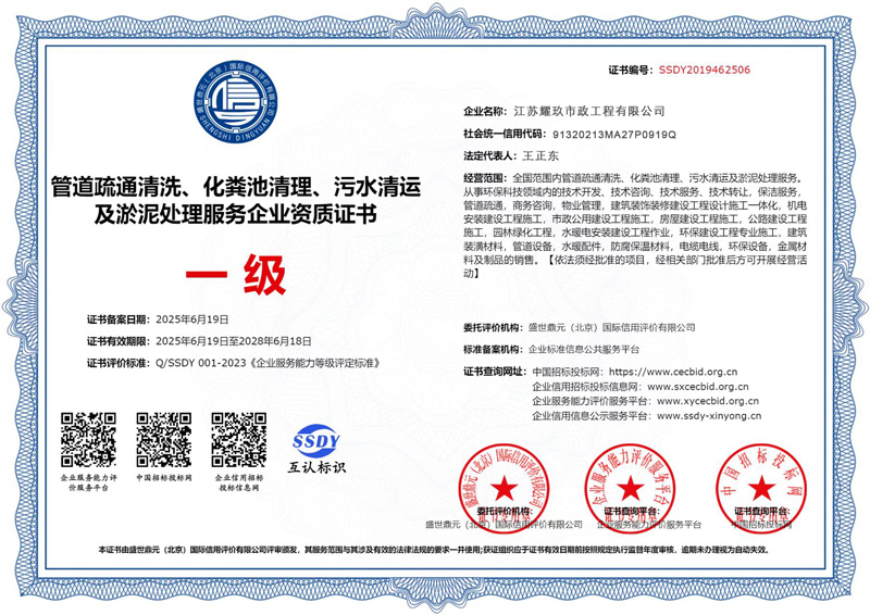 光华路企业资质证书